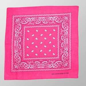 bandana huivi pinkin värinen koko 55 x 55 cm